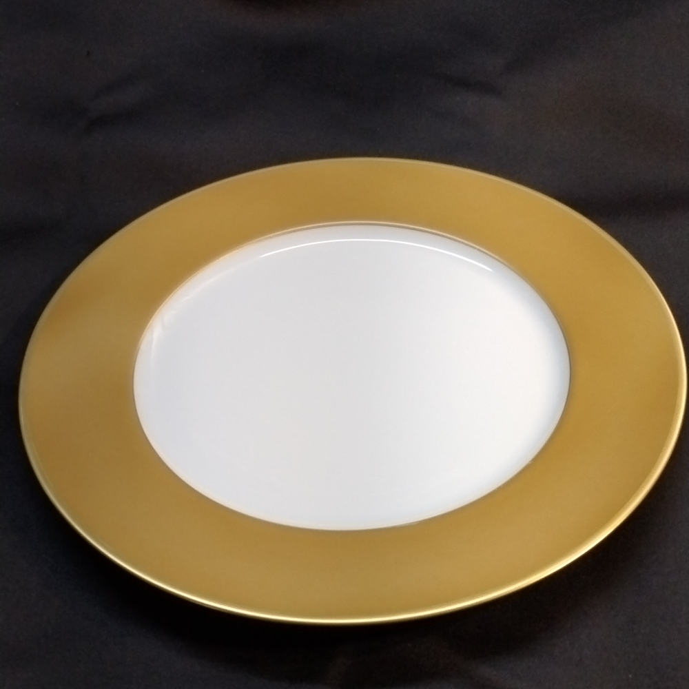 Haviland Color Block Bronze/Gold Dinner Plate - 10.75"